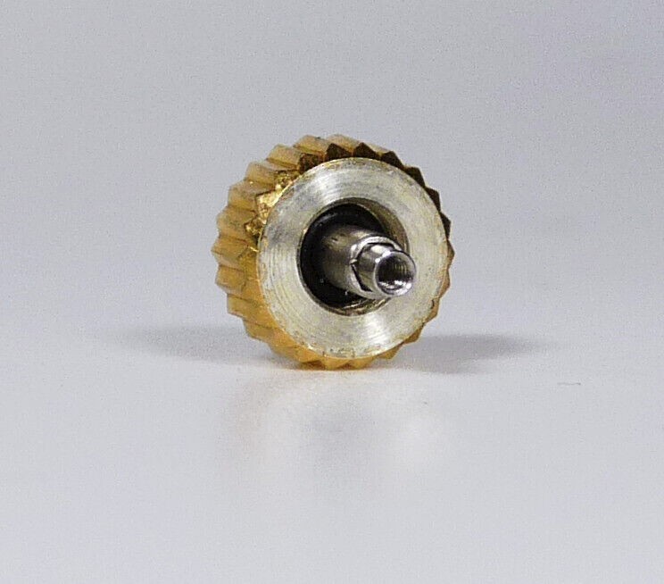 GIRARD-PERREGAUX. Yellow Gold Crown Screw Down Pusher. 6mm x 3.5mm New Old Stock