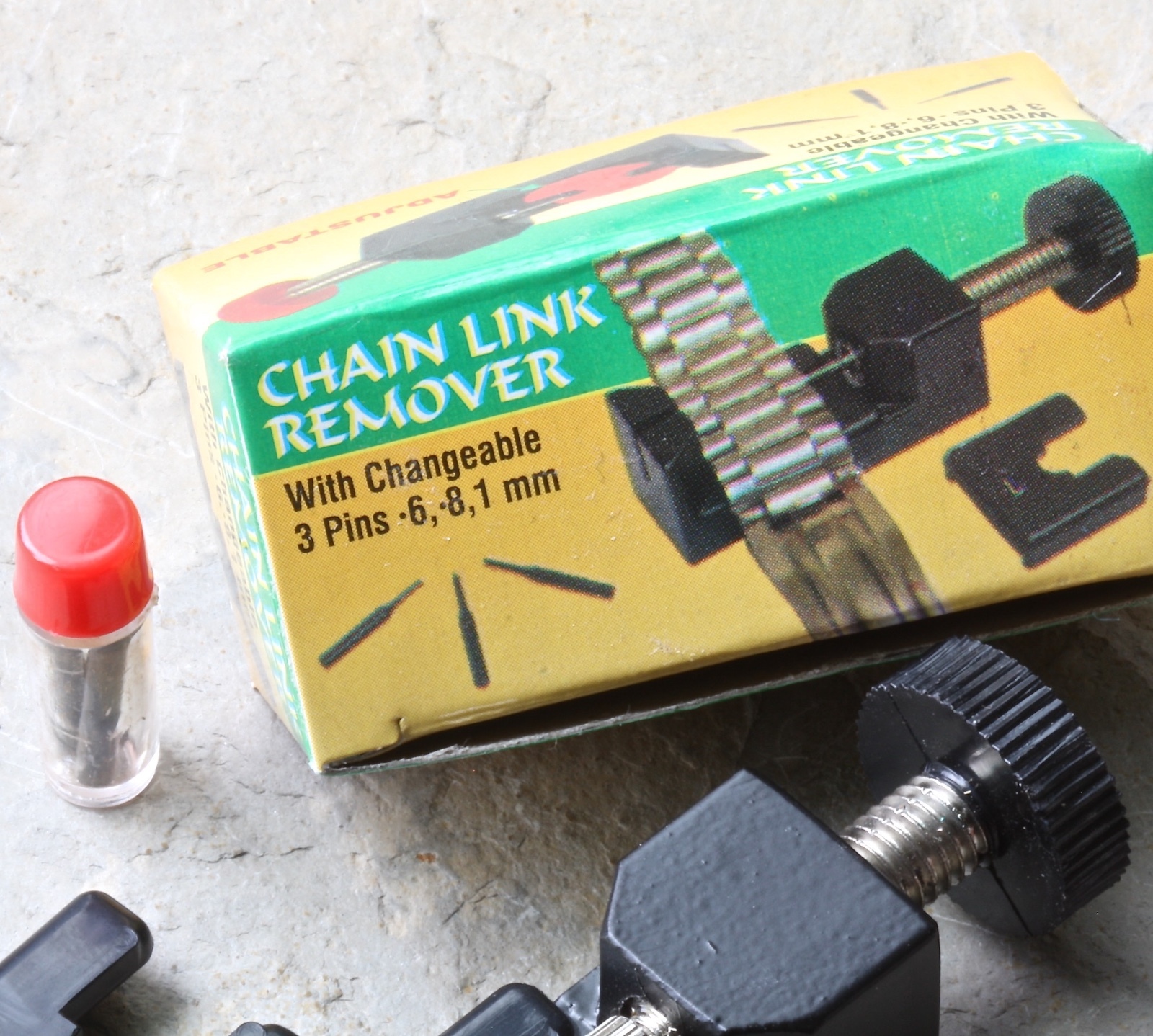Link pin remover tool compatible with NSA vintage watch bracelet band links