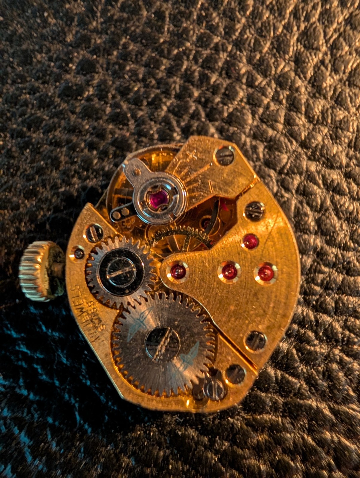Vintage Rotary Incabloc 17 Jewels Swiss Ladies Watch Movement Dial Parts Repair