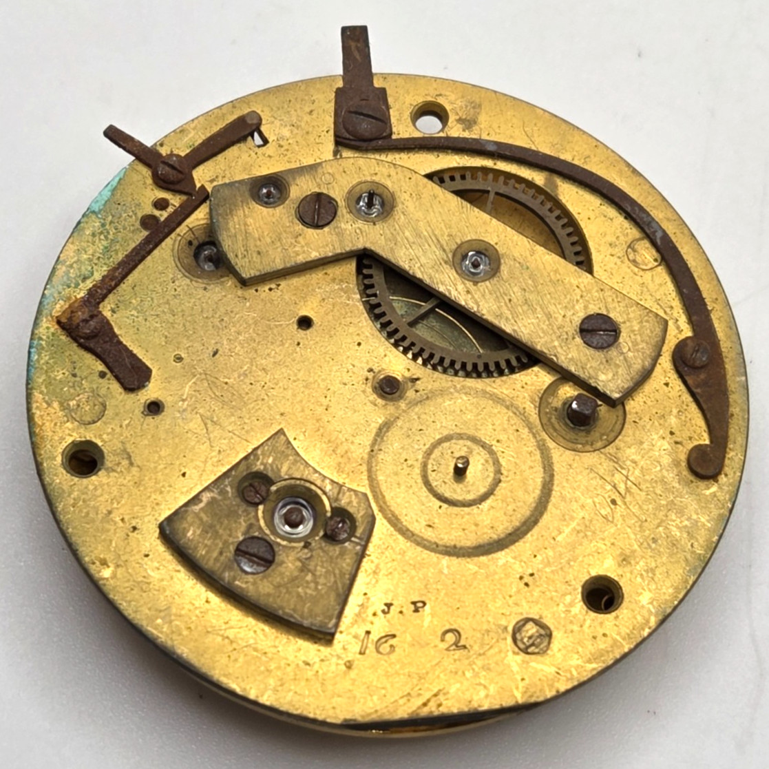 Antique Fusee movement by Jos Johnson AS IS roughly 43mm diameter