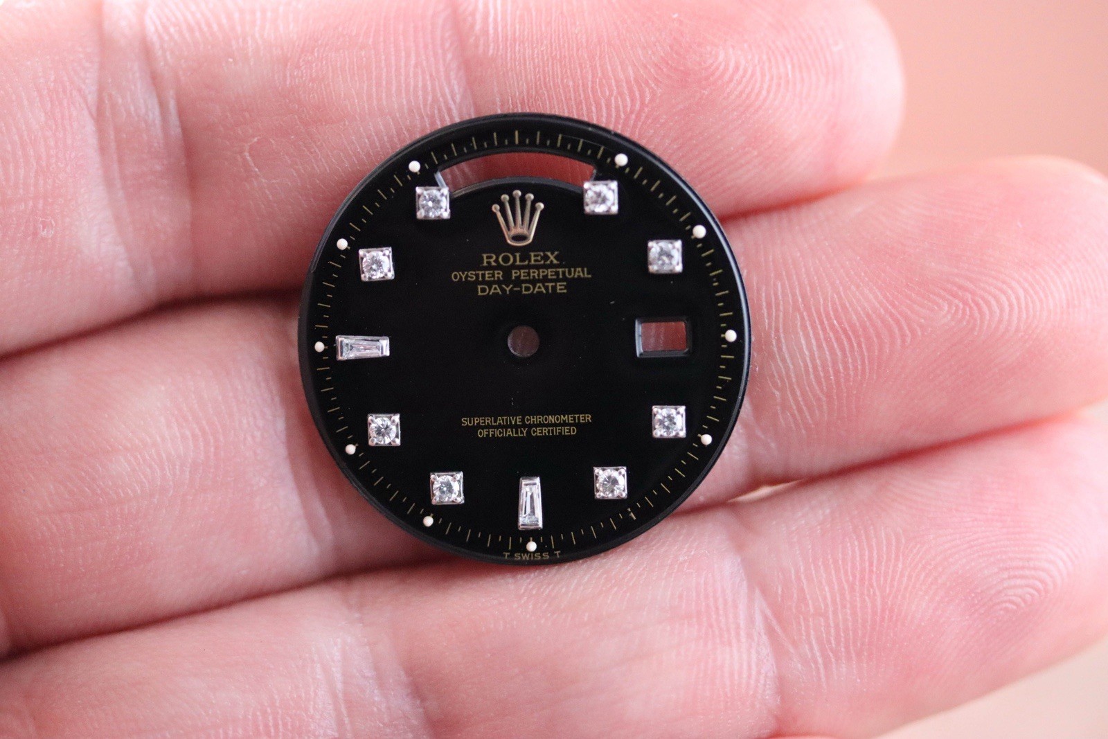 Rolex Day Date Custom Gloss Black Diamond Set Dial non-quickset 1803