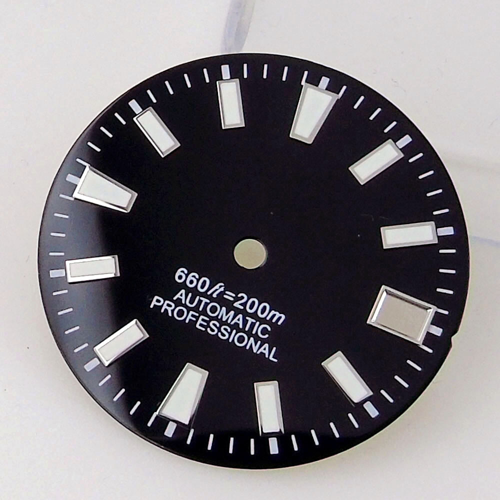 29mm Black Green Red Dial Fit For Date Just style Japan NH35 NH36 movement