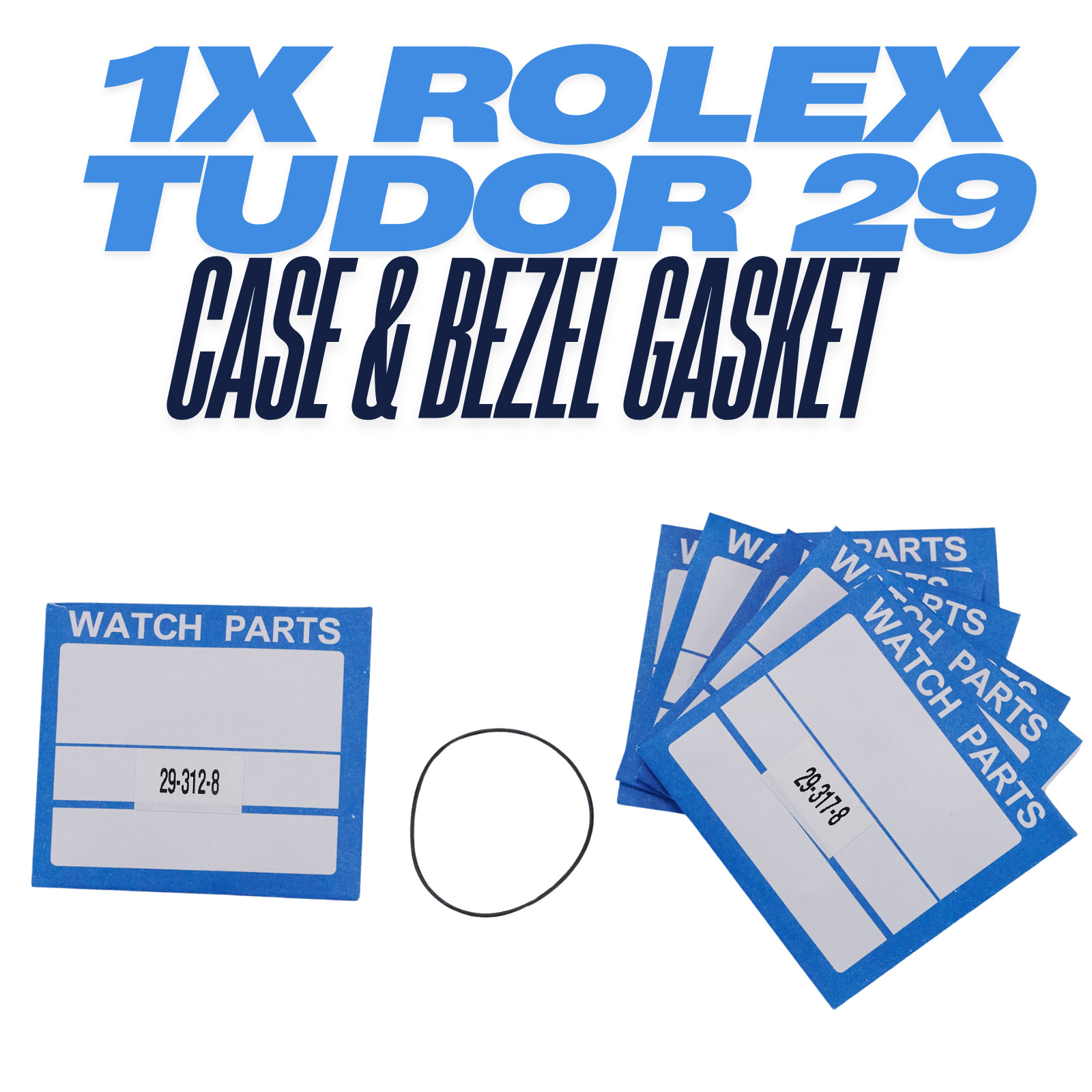 Rubber Gasket Bezel & Case Back Gasket For Rolex Tudor 29 Replacement O-Rings