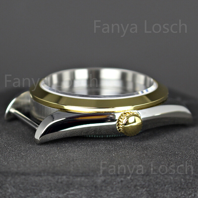 Polished 36mm/40mm Fluted Bezel Watch Case Sapphire Glass For Seiko NH36 NH35
