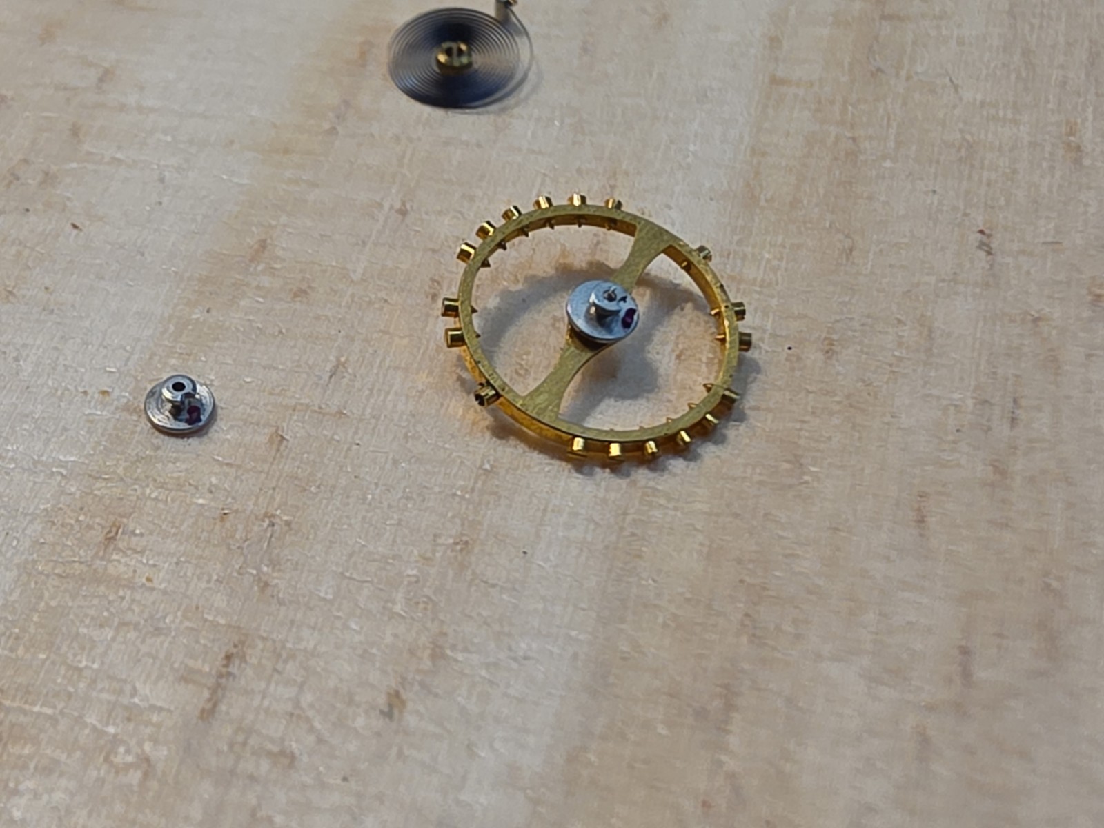 Small Lot Of NOS & Used Bulova 6BK Balance Parts-Jewelled Roller, Hairspring..