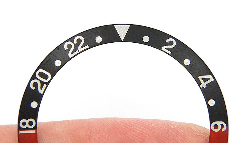 Genuine Rolex GMT-Master II 16710 Slight Faded Red Black Serif Coke Bezel Insert