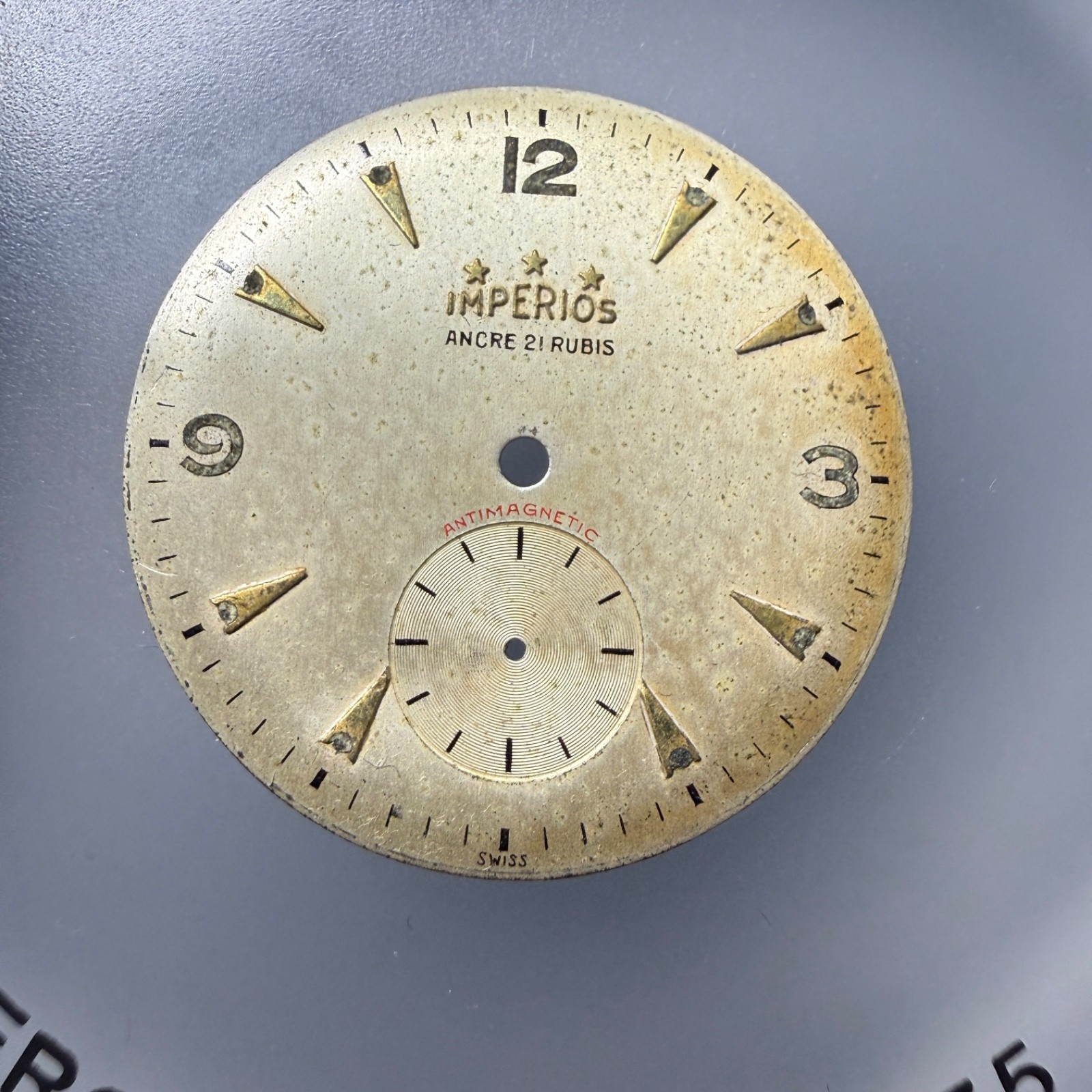Lot Of Ten Dials For Reprinting: Longines, Perseo, Roamer, Avia, Unver