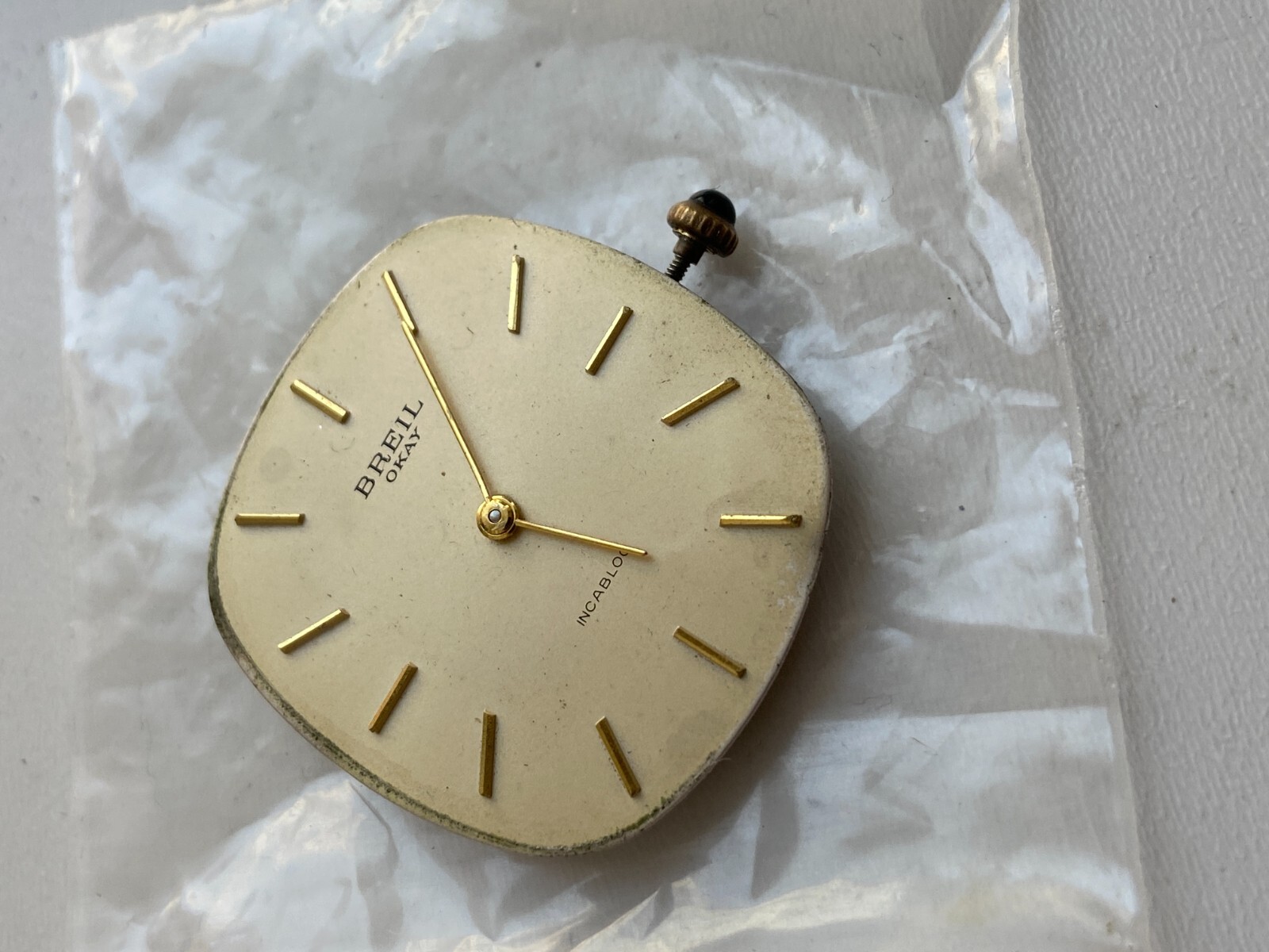 VINTAGE WOMEN WATCH MOVMENT BREIL OKAY 17 JEWELS SALE FOR PARTS CAL FHF INT 36