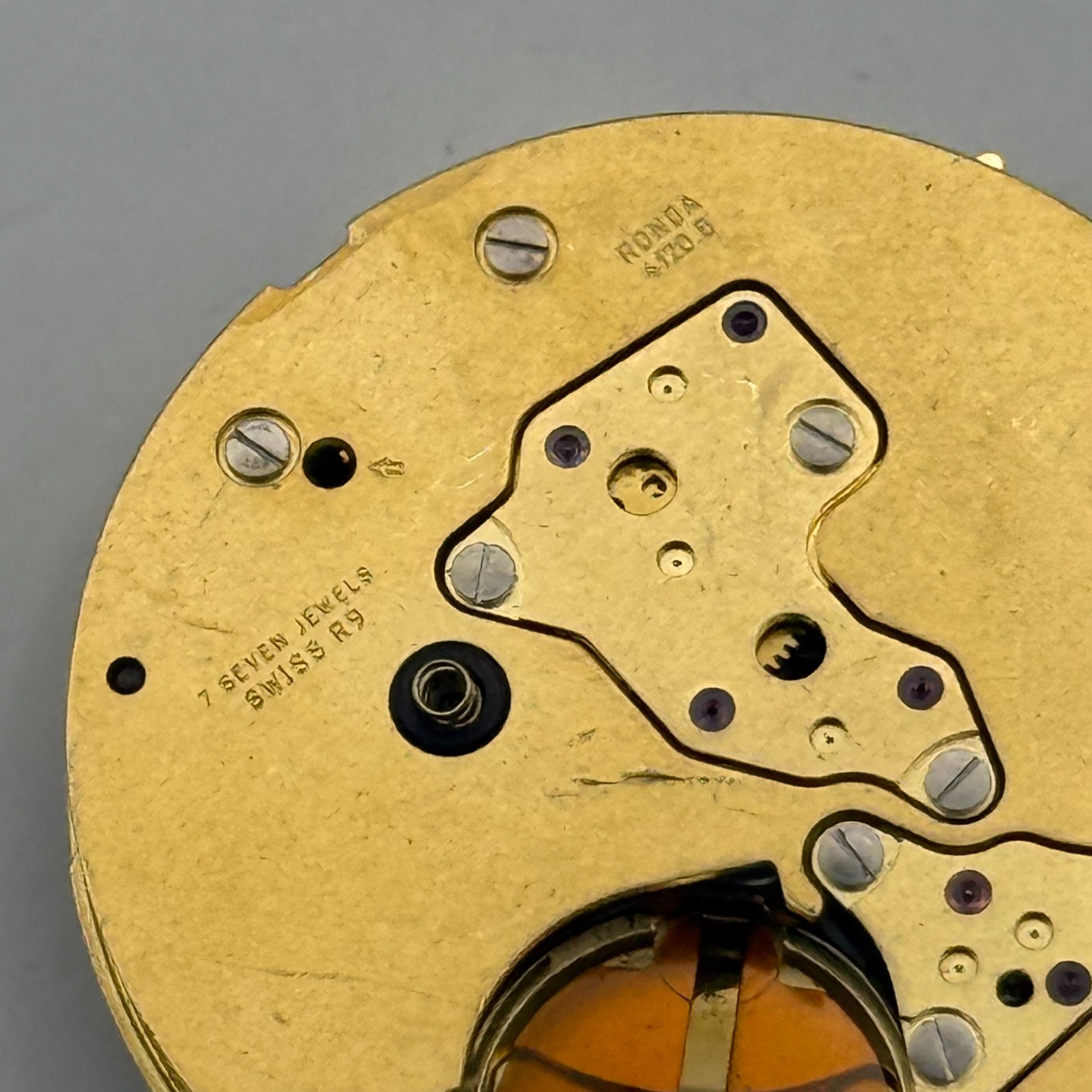 Ronda 4120.B Watch Movement Quartz Swiss Black Date 7 Jewels Parts Repair 28.5mm