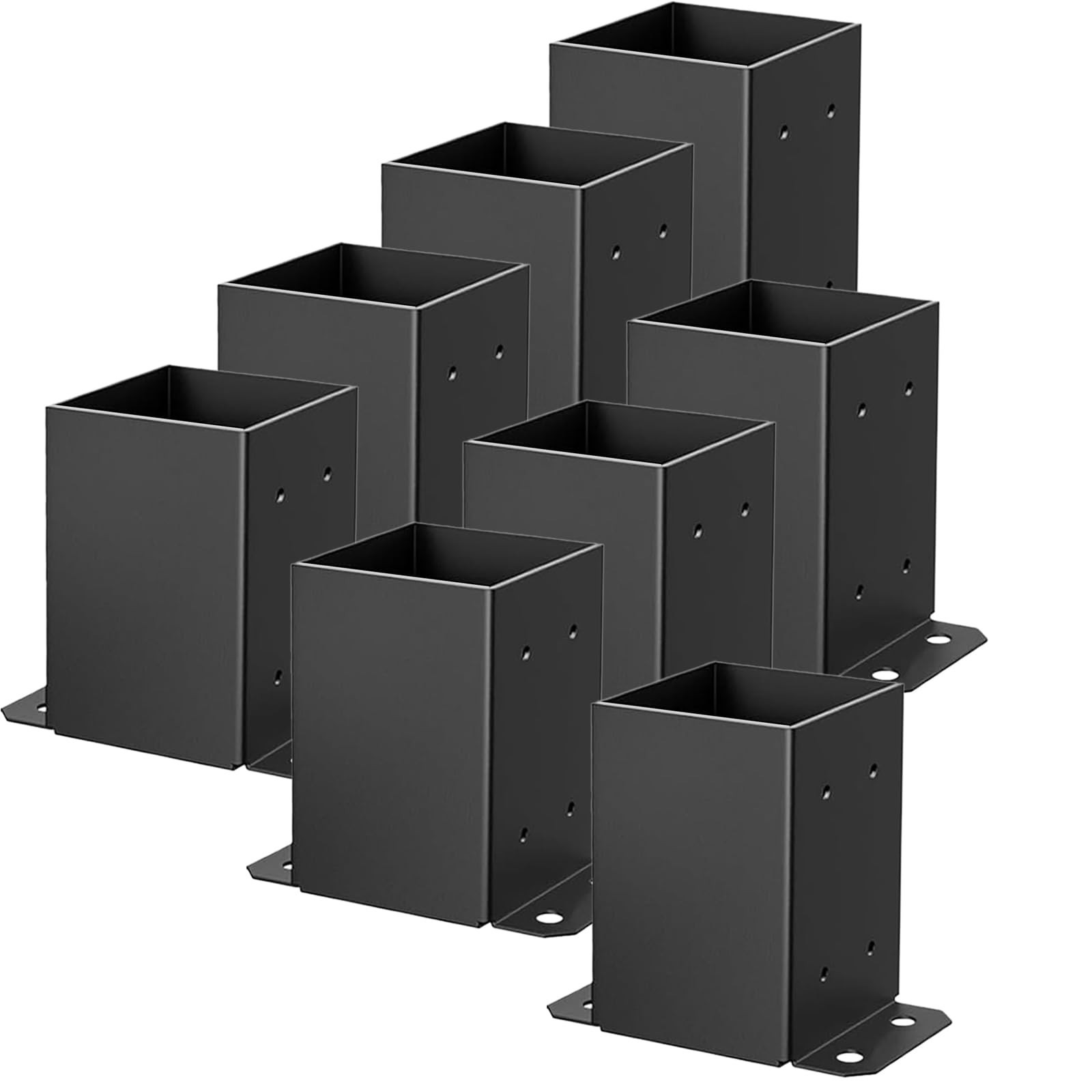 4×4 Post Base, 4×4 Post Bracket 8PCS, Inner Size 3.6×3.6 inch Fence Post Anch…