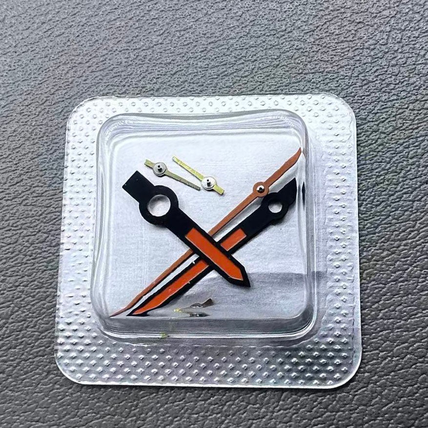 Orange Black Trim Second Hands Watch Hands for ETA/Dandong 7750 M005.0