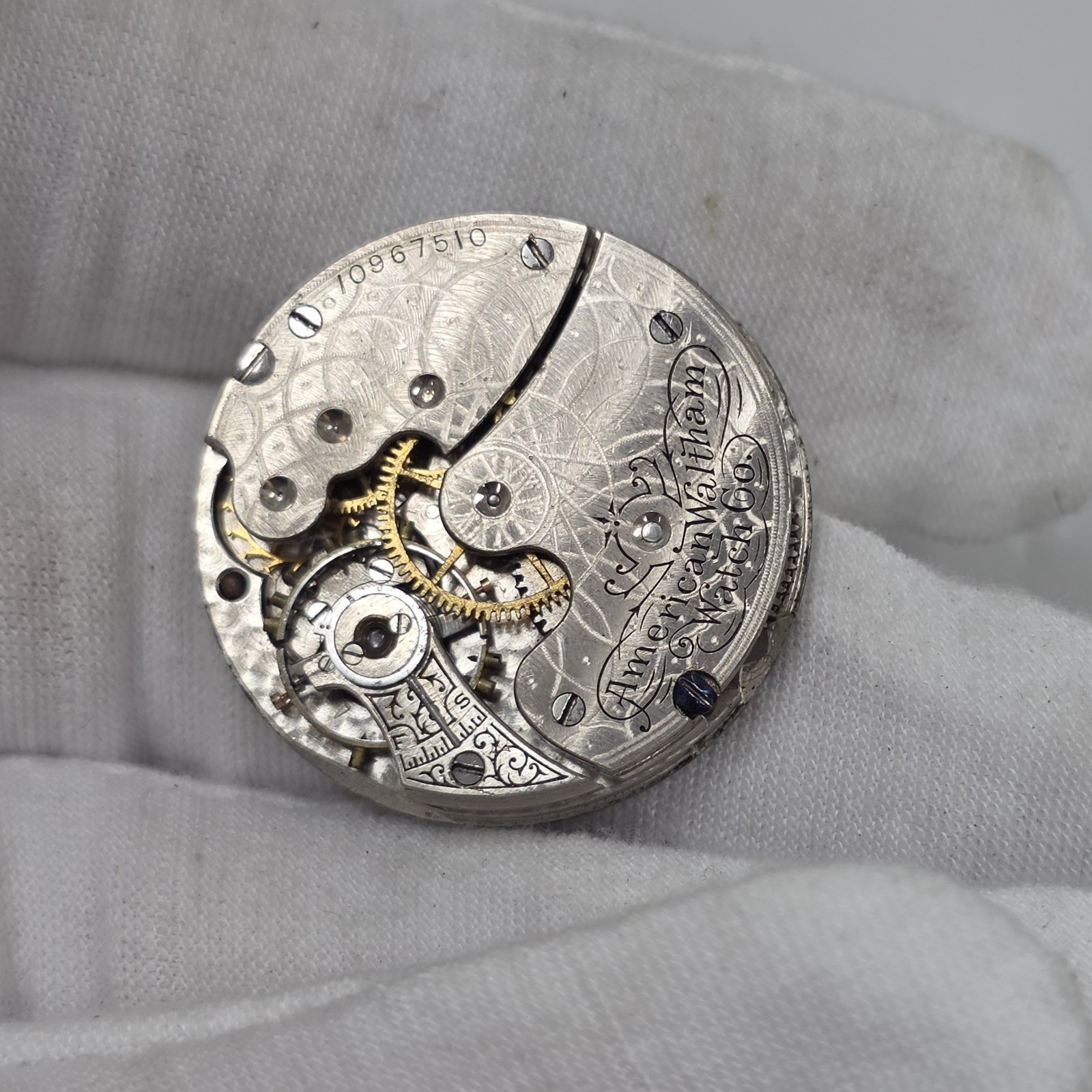 1901 Antique Waltham Grade Seaside Model 1891 Pocket Watch Movement 0s 7j