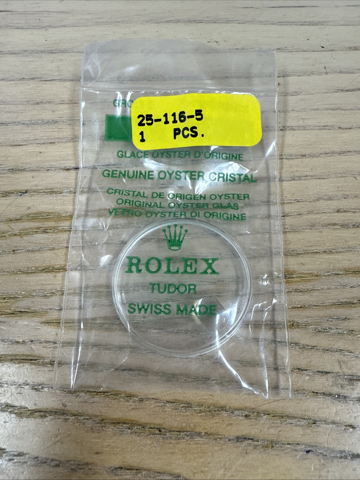 Genuine Rolex Oversize Crystal 25-116-5 New