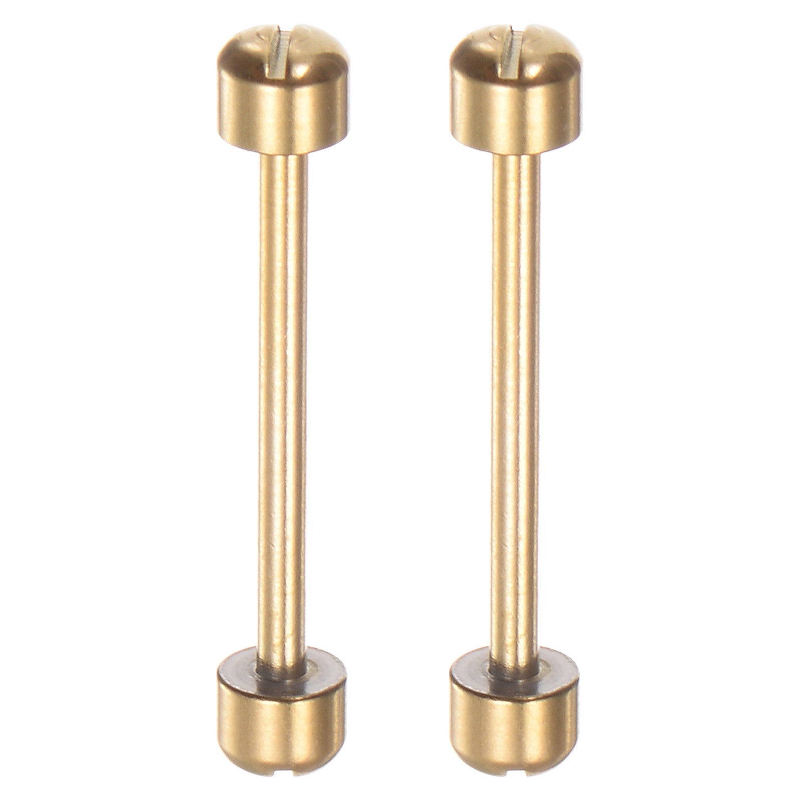 2pcs Watch Screw Tube Rod 22mm Stainless Steel Watch Strap Pins Gold Tone