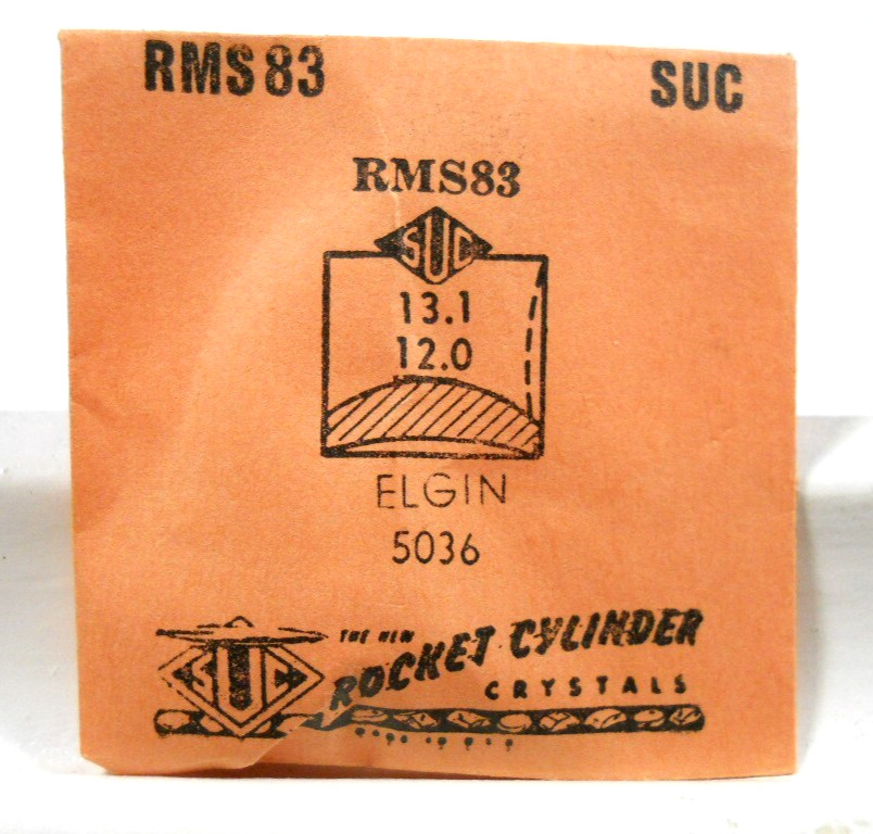 SUC RMS83 Watch Crystal For Elgin 5036 – 13.1 x 12.0 mm Replacement Repair Part