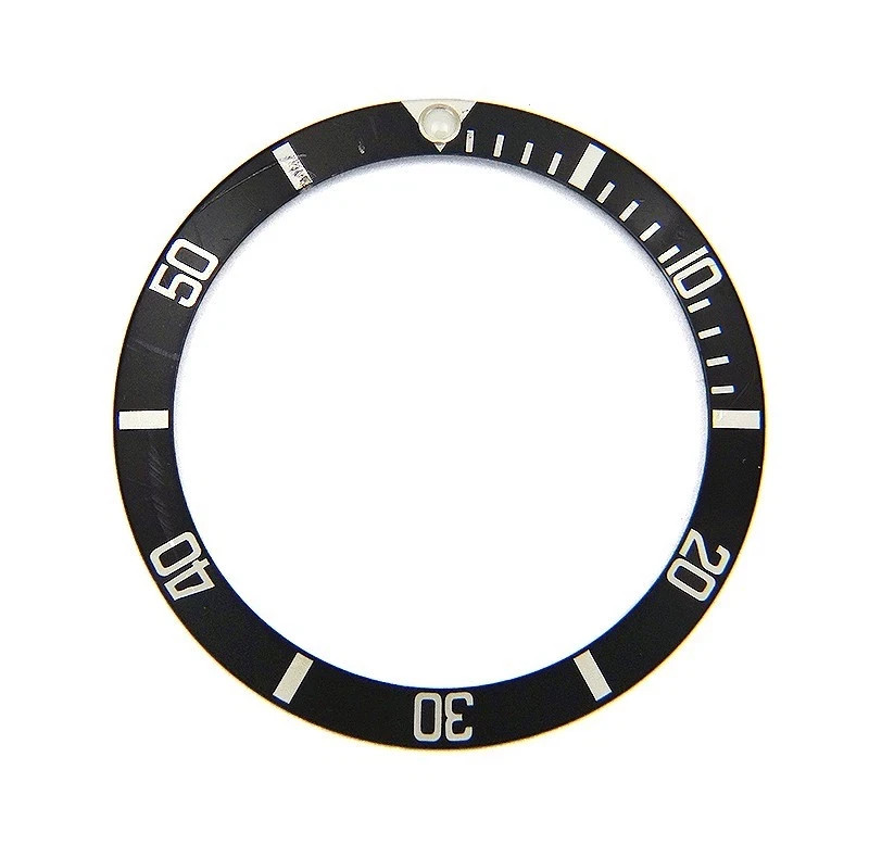 Genuine Rolex Submariner 16610 16800 168000 “Flat 4” Black Bezel Insert OC#4835