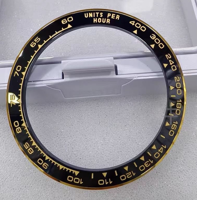 Premium Black Gold Rose Red Ceramic Bezel Insert For Rolex Daytona 40 mm 116518