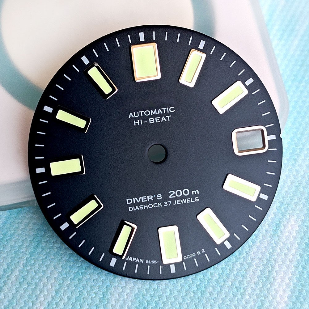 Custom Dial Kit: 62MAS Dial, 28.5mm, Compatible with NH35C3 Super Green Luminous