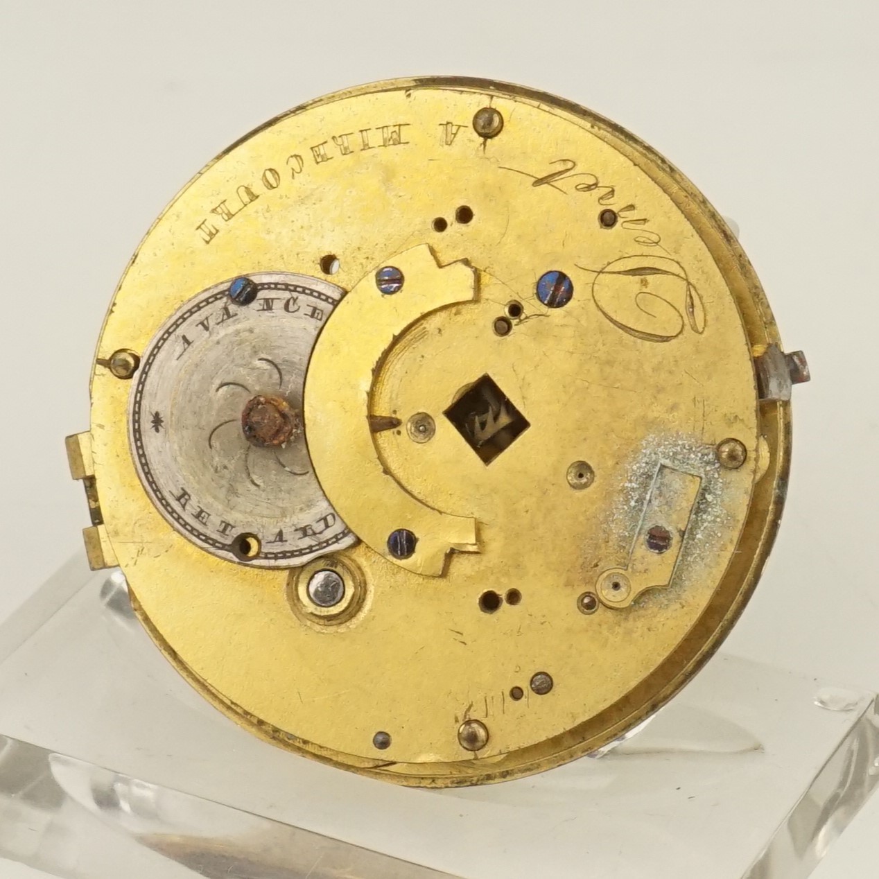 Rar! About 182o Fusee Pocket watch Movement Men’s no repeater chronometer duplex