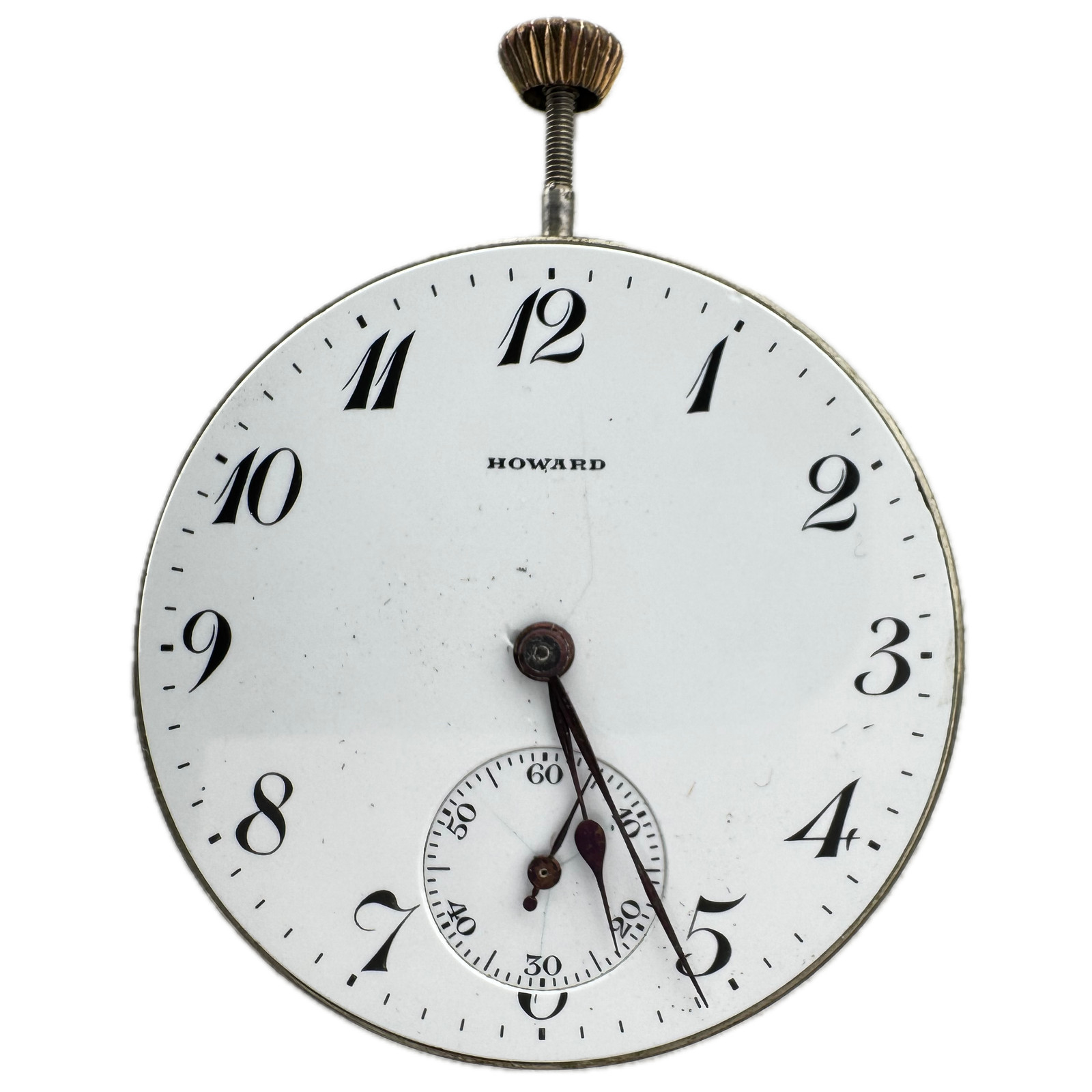 Antique 12s E. Howard Porcelain Dial Pinstriped Pocket Watch Movement Series 7