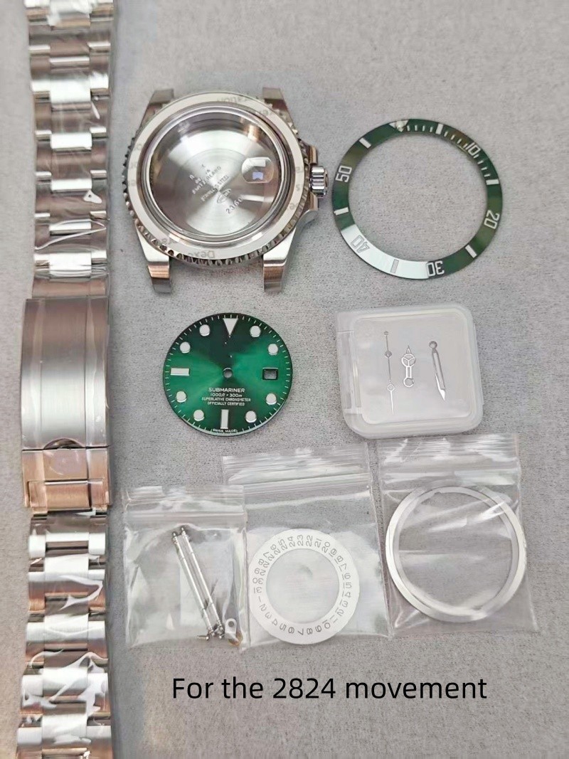 DIY 40mm/41mm Stainless steel Watch case kit For 2824 3135 3235 Accessories DIY