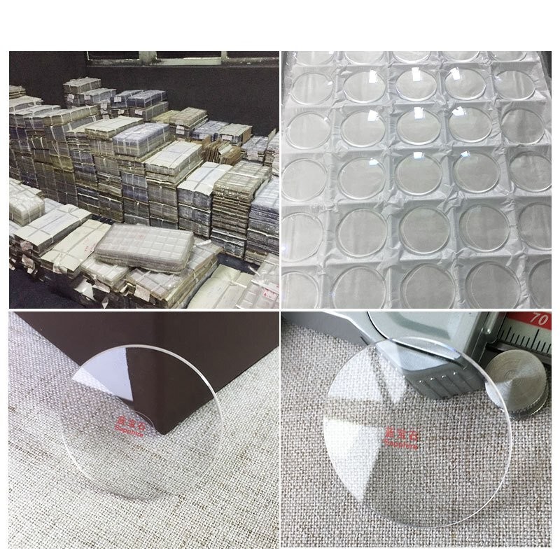 1.0mm 1.2mm 1.5mm Single Dome Sapphire Watch Glass Round Crystal 18mm-40mm