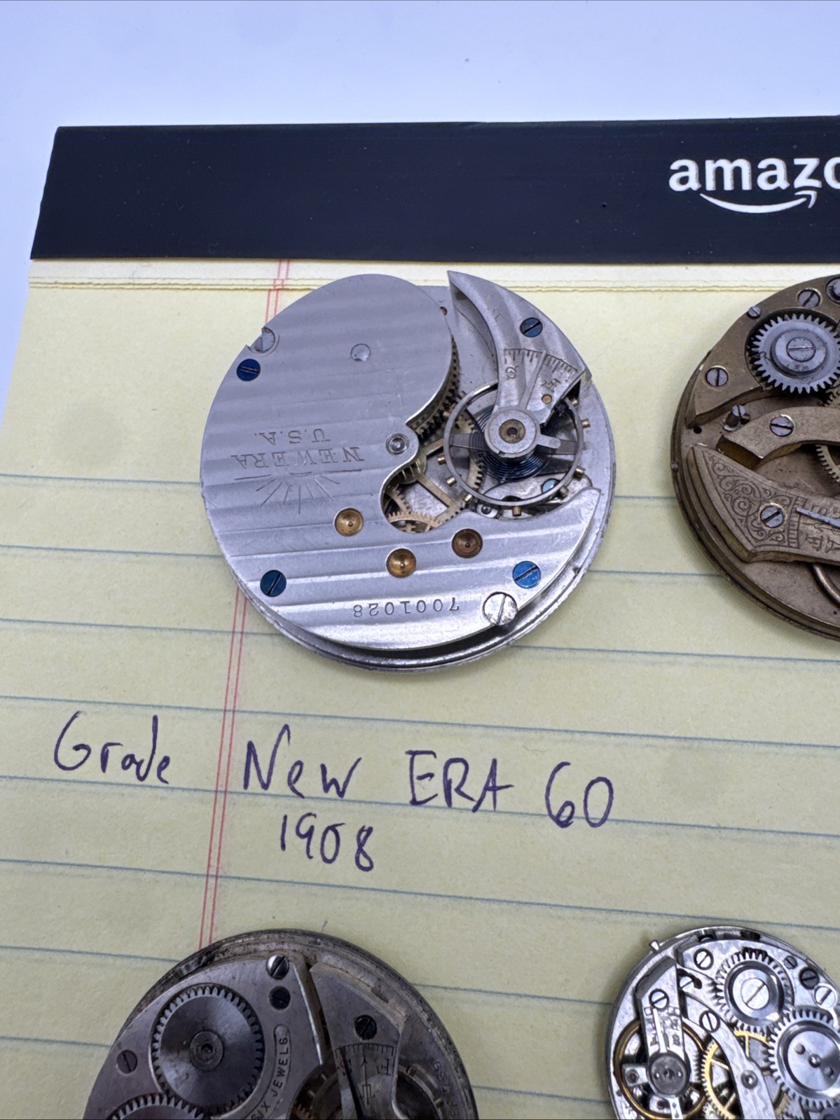 Vintage Pocket Watch Movement Parts lot New Era Benrus Roamer Admiral Van Buren