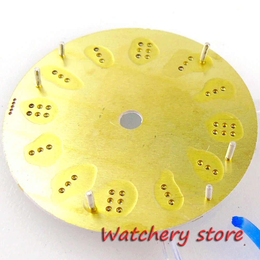 29MM Green Luminous Blue Puzzle pattern Watch Dial Muti-Color Fit NH35A NH36