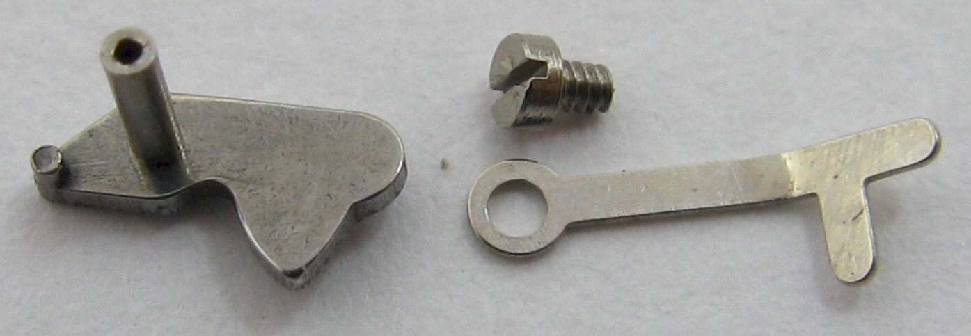 Poljot 3133 chronograph … watch movement part setting lever #443 & its spring