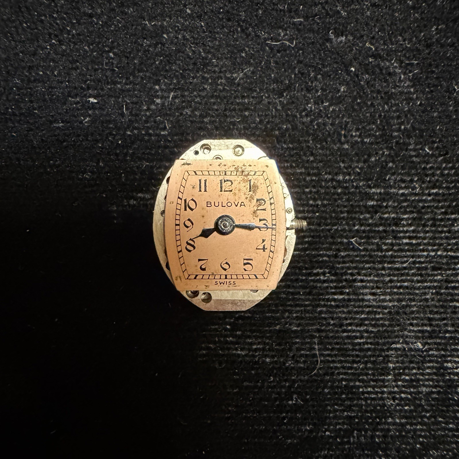 BULOVA 5AB 17J Watch Movement & Dial For Parts Or Repair Not Working