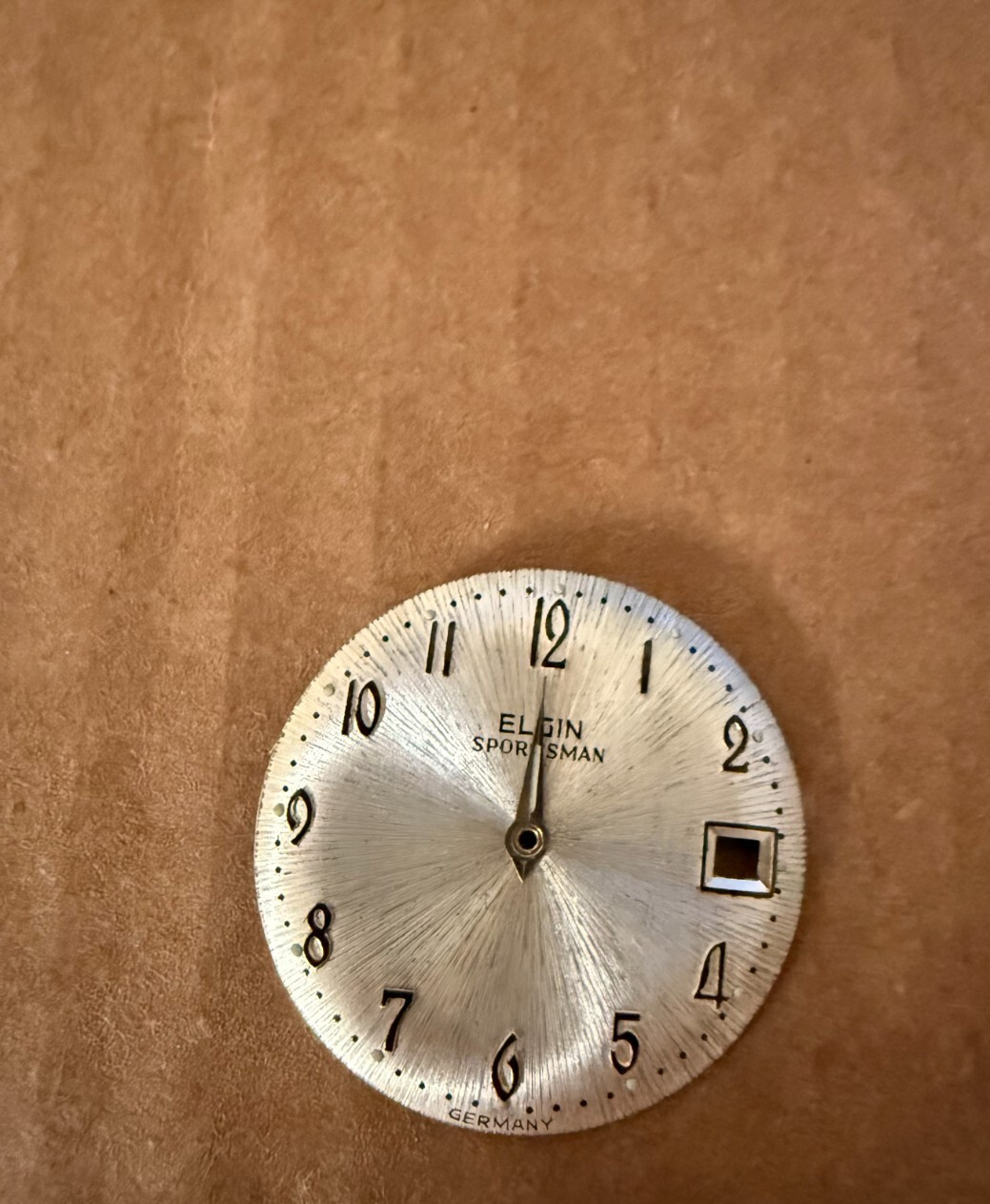 Vintage 1960’s 50’s Elgin Sportsman Men’s Watch Dial window Silver Gold 29.5mm