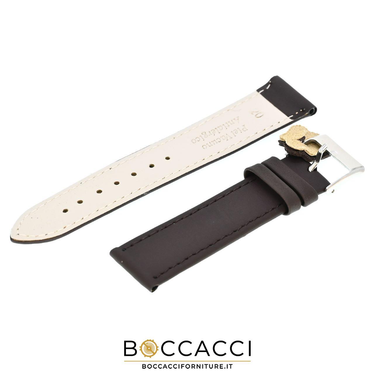 DILOY 20mm Dark Brown Smooth Unpadded Leather Strap (NEW)