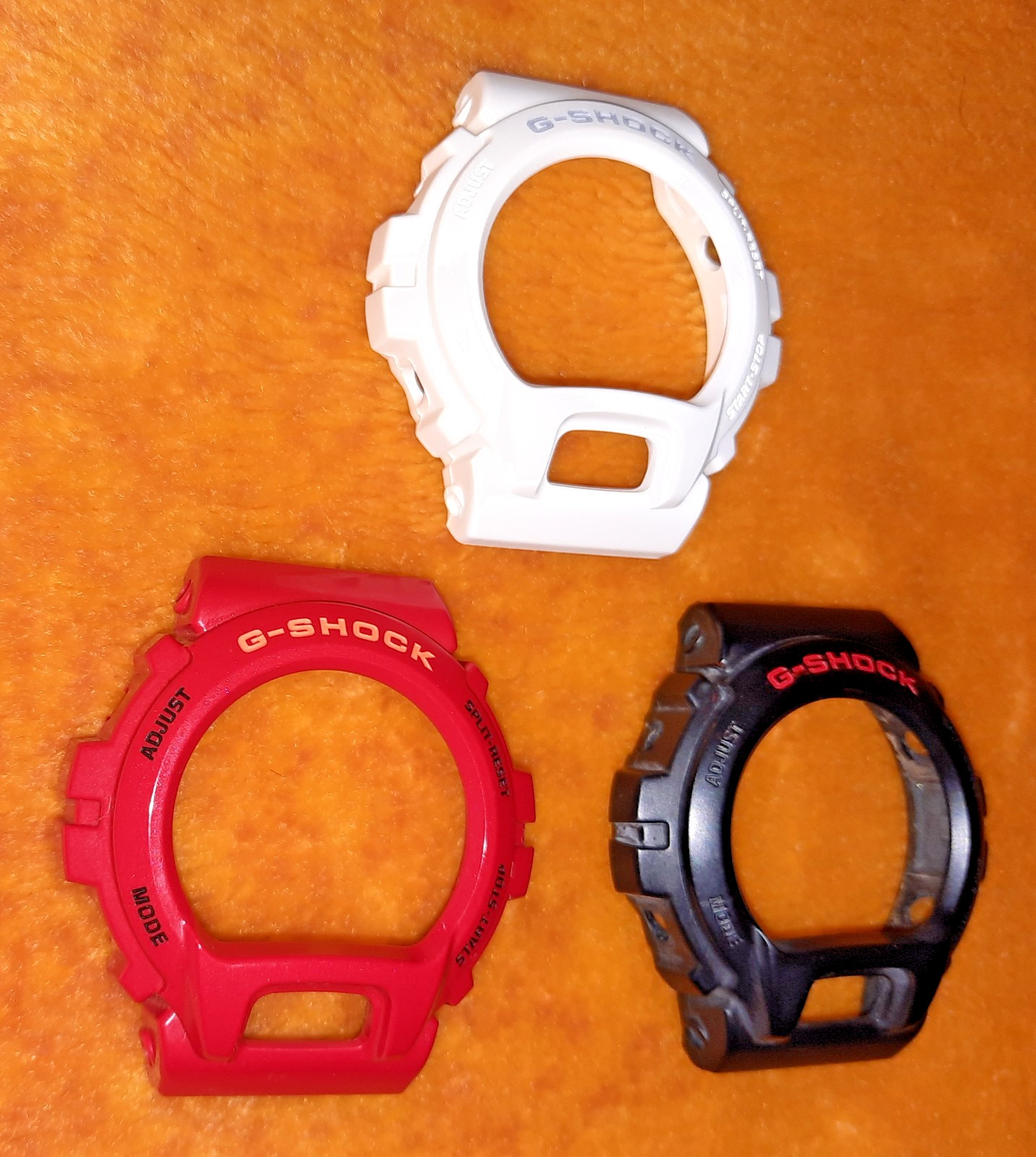 Casio G-Shock~(x3) DW-6900 Replacement Bezel Casing~White/Black/Red⏰️