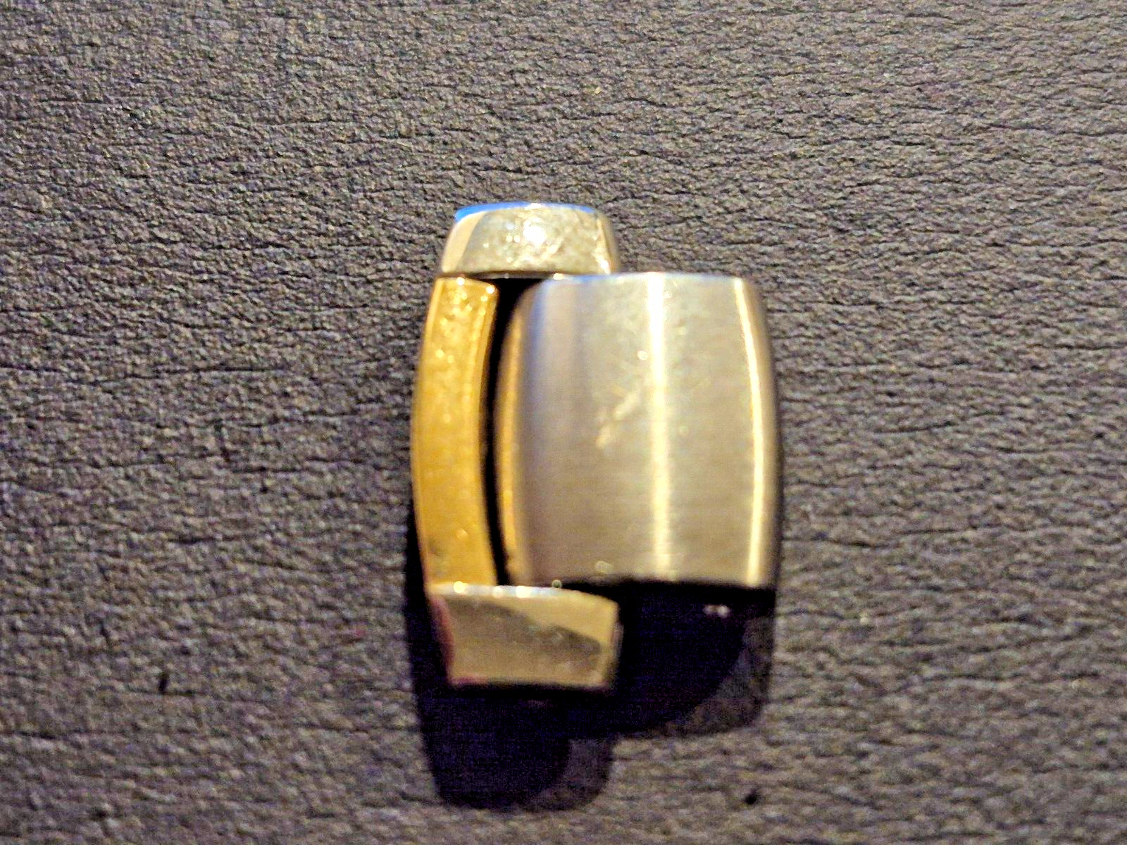 EBEL BRASIL BAND BRACELET END PIECE Steel and Gold 15.6mm for 16mm wide case lug