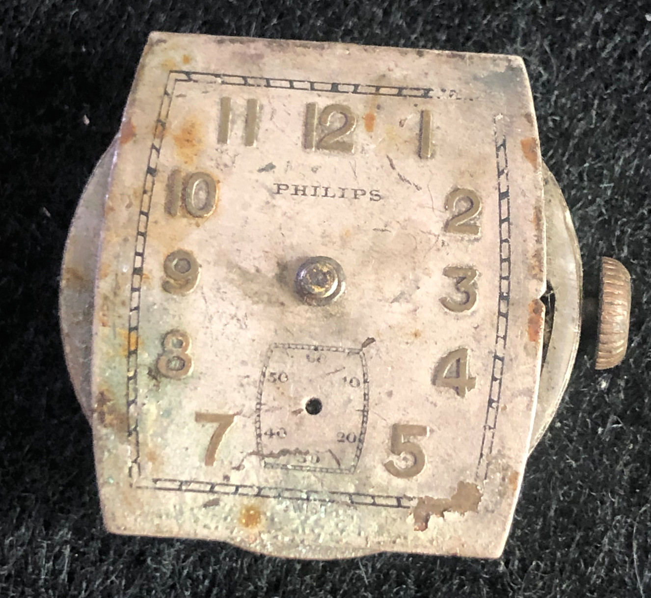Vintage Phlips MWC Men’s Watch Movement Parts Balance Swiss