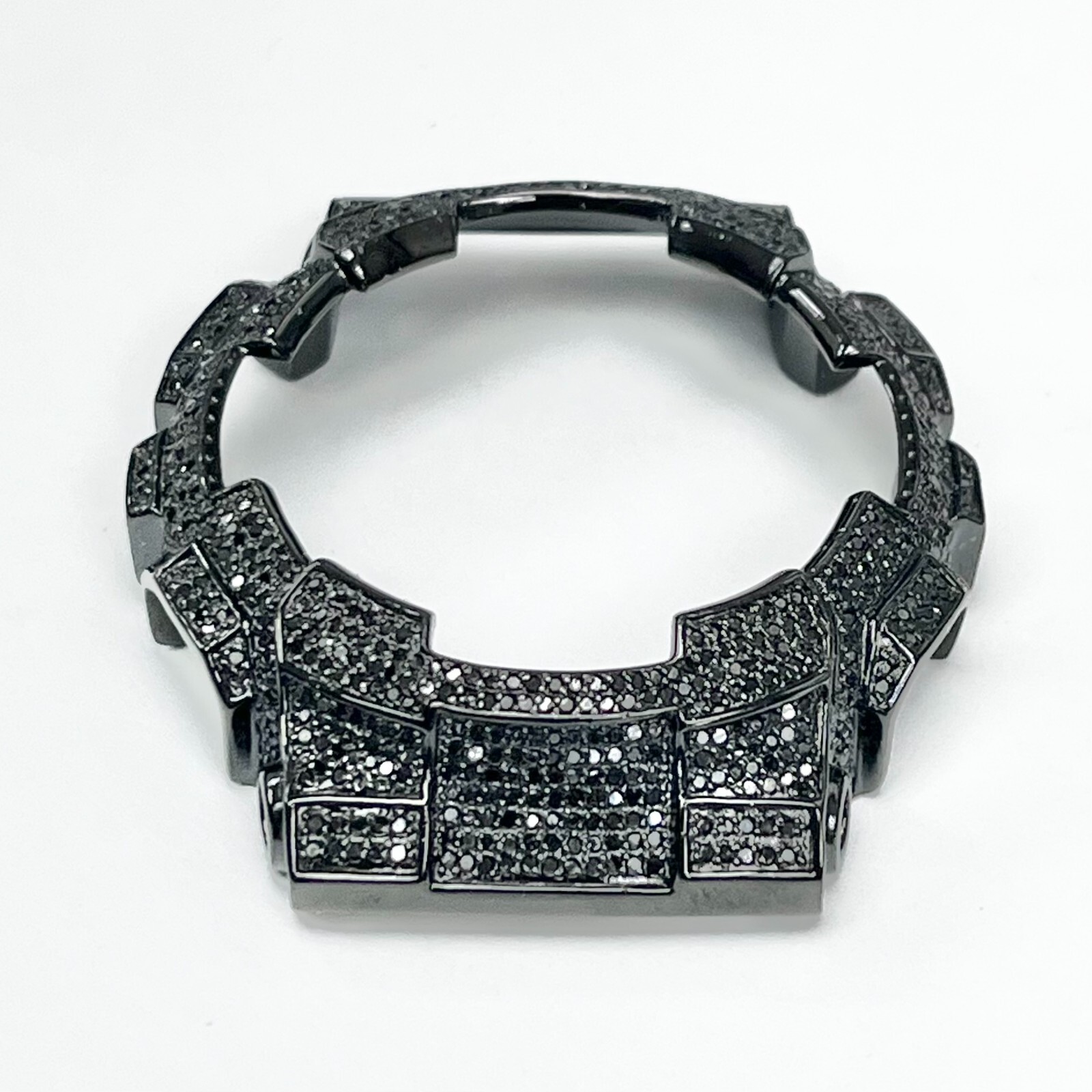 G-Shock GD-100 Black Stainless-Steel Case Polish w/ Approx-3.0CT Black Diamonds