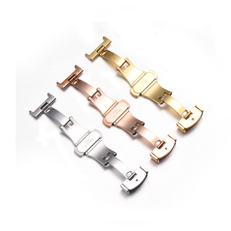 Deployment Buckle Clasp for Watch Push Button Silver Gold Rose 16mm 18mm 20mm