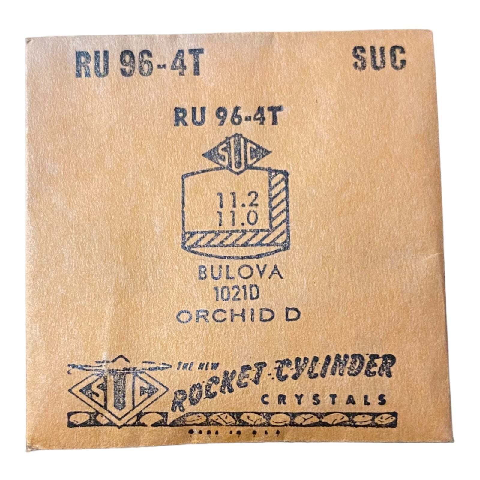 SUC RU96-4T RU 96-4T Watch Crystal 11.2×11.0 NOS Part Bulova Same: CT302-24