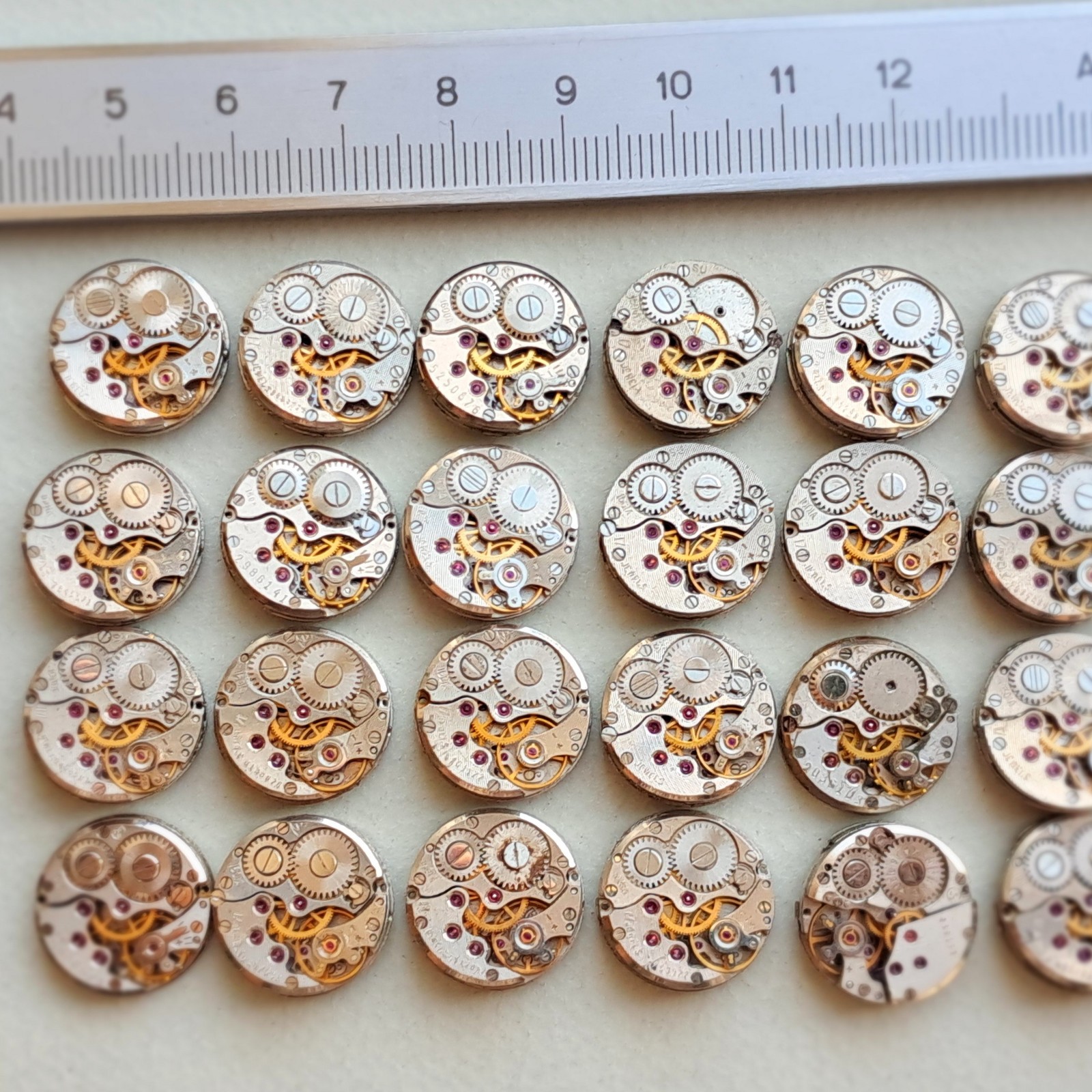 Lot of 10 CHAIKA Watch Movements 16mm USSR | Vintage Mechanical Parts Steampunk