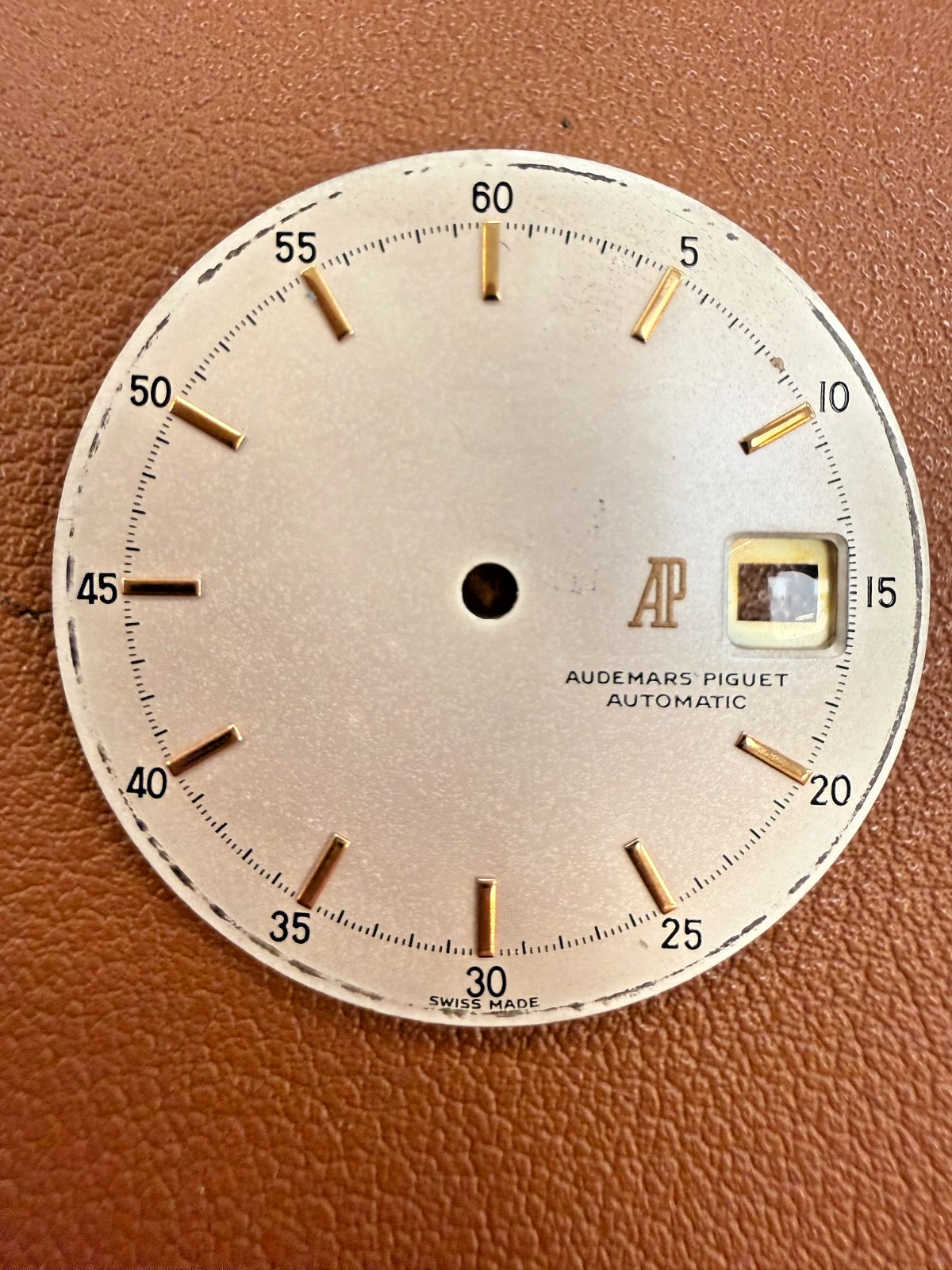 Audemars Piguet Automatic Dial Date 31mm Silver Champagne Vintage Watch Part AP