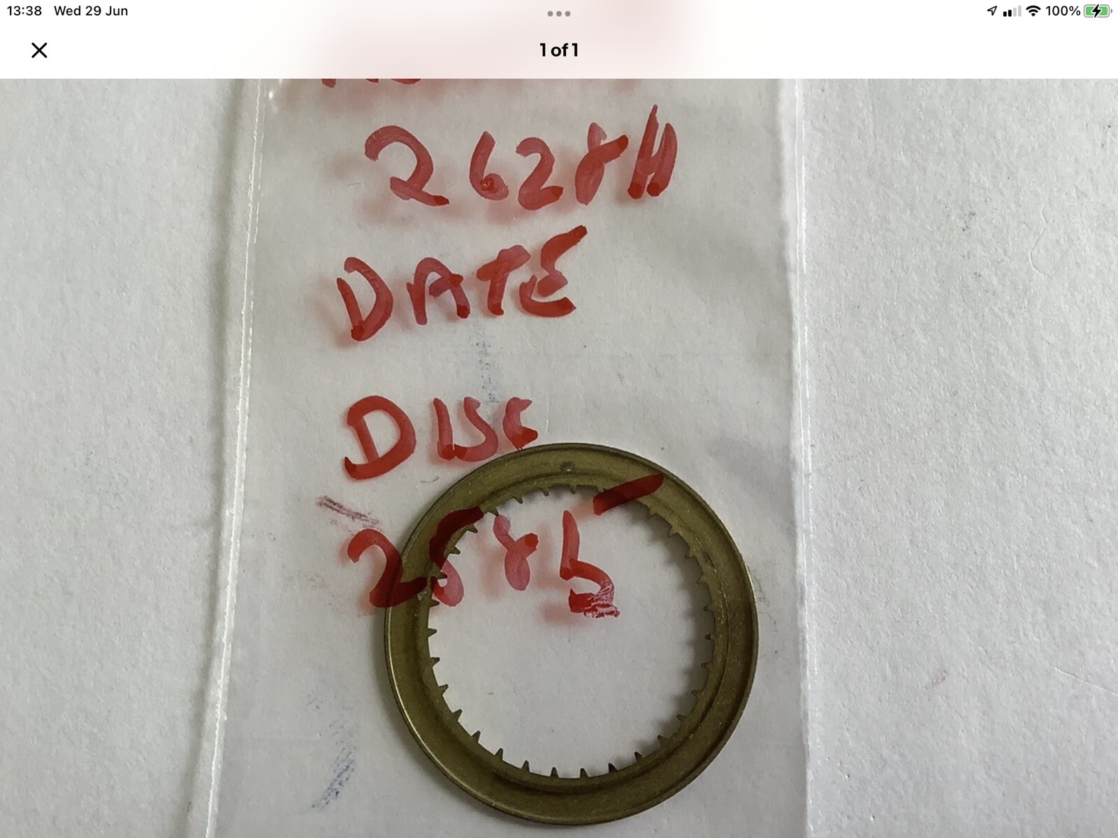 CLASSIC WATCH PARTS.REFURBISHED. Raketa 2628H Date Disc