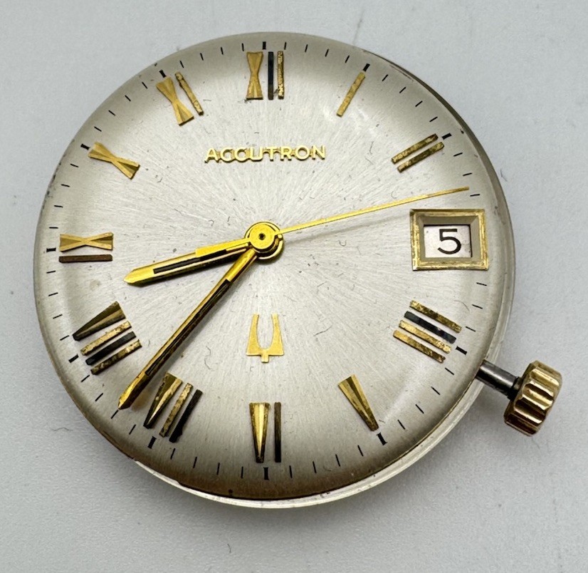 Bulova Accutron 218 D Wrist Watch Movement & Dial With Date