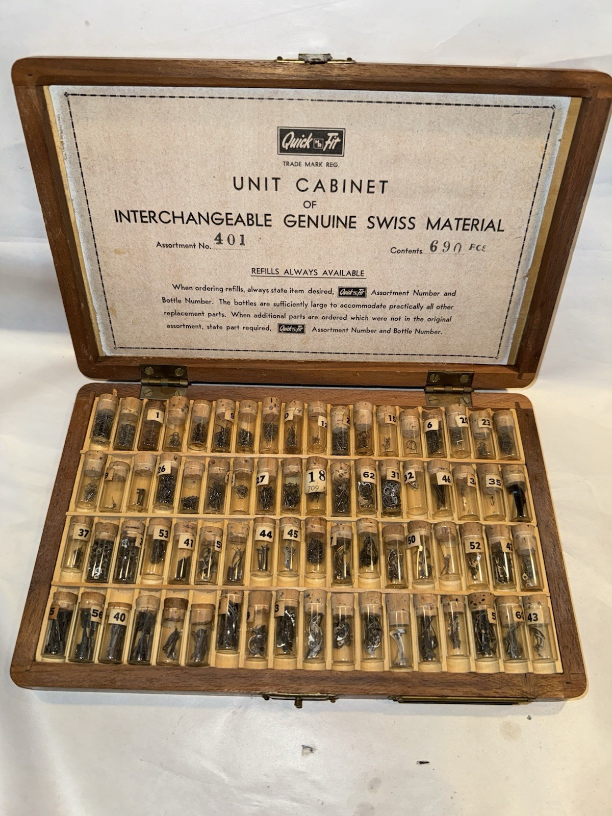 Antique Watch Repair Parts- Clicks & Lever Springs- Unit Cabinet- Quick Fit