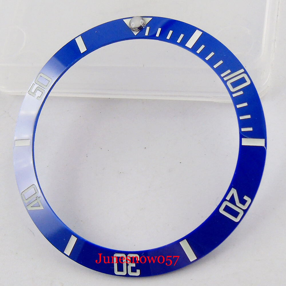 38MM Watch Ceramic Bezel Insert Luminous Top Slope Fit 40mm Automatic Watch