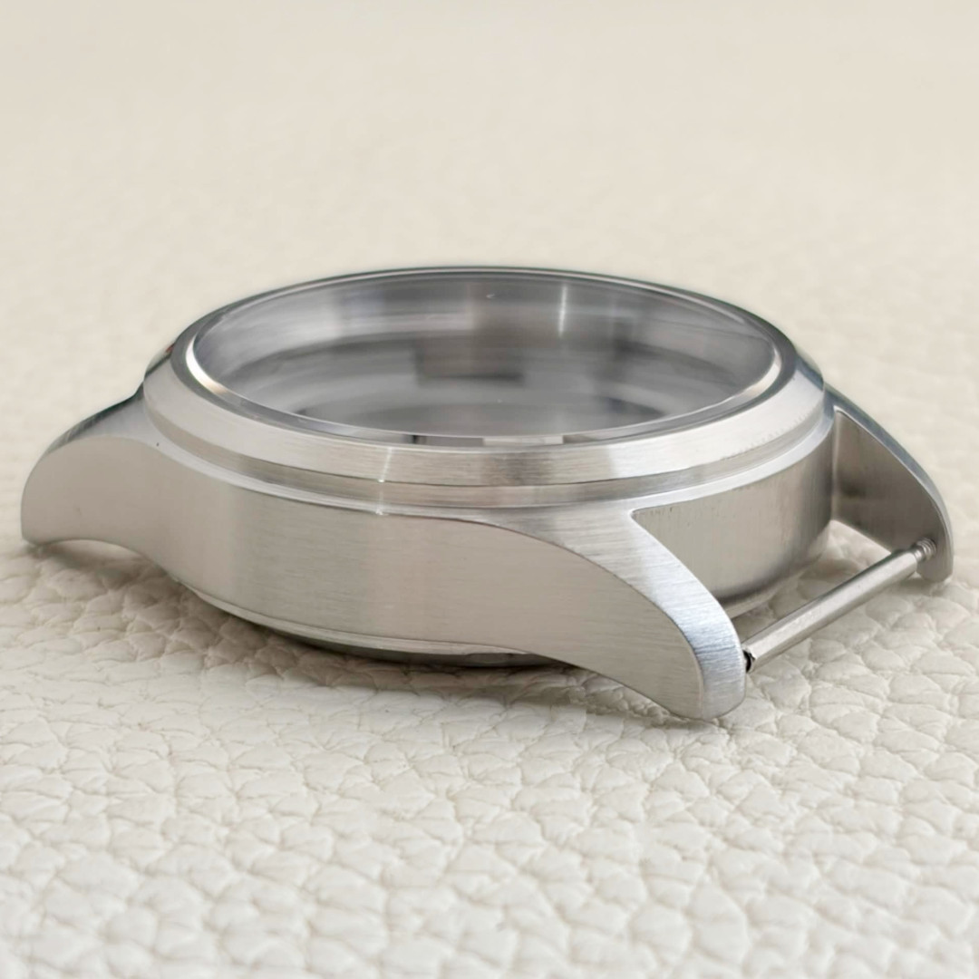 36mm Silver Pilot Sapphire Glass Automatic Watch Case Fit ETA 2824 Movement