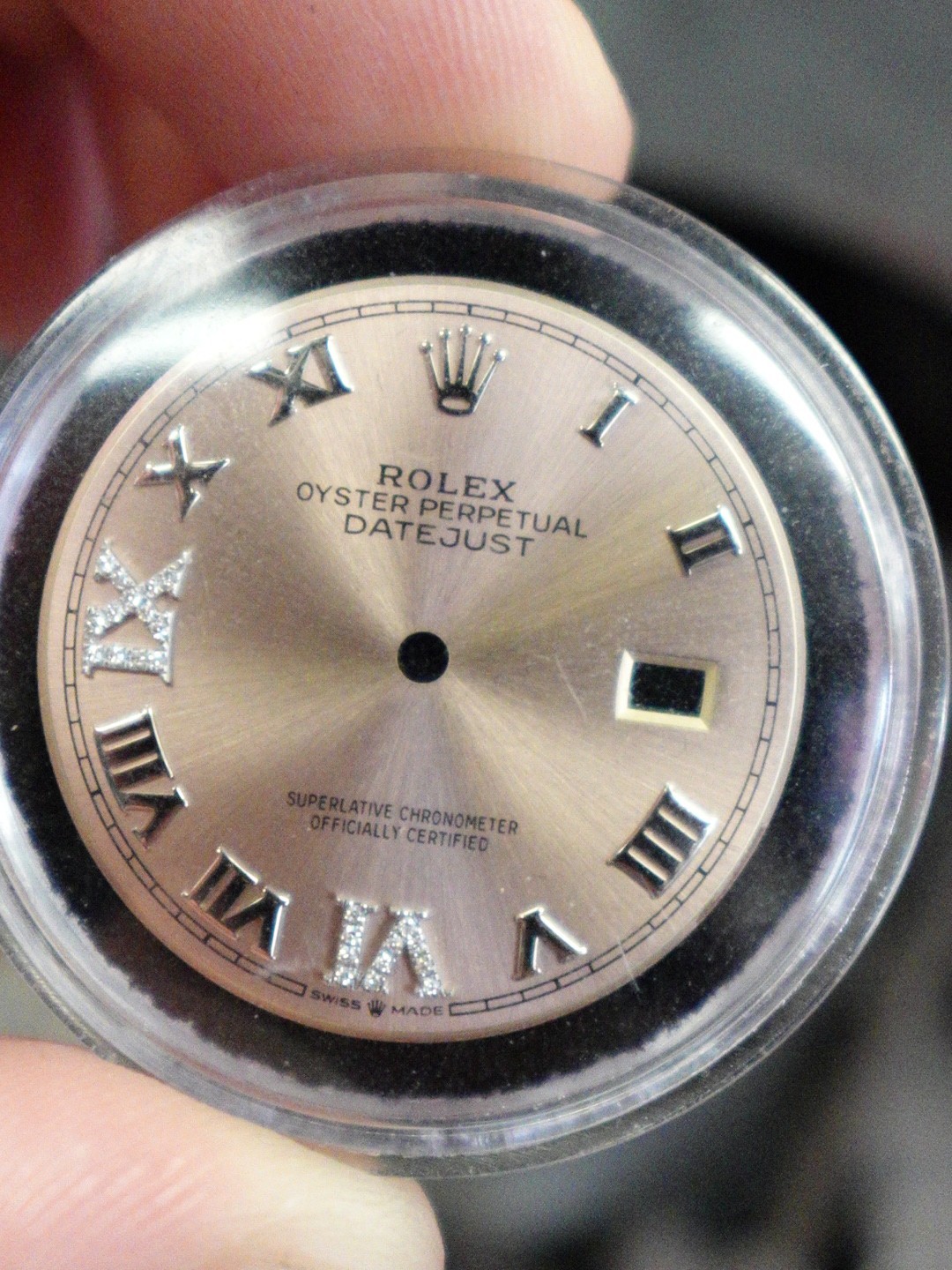 Rolex Custom Pink Diamond Dial w/ Roman Numerals 36mm 126234