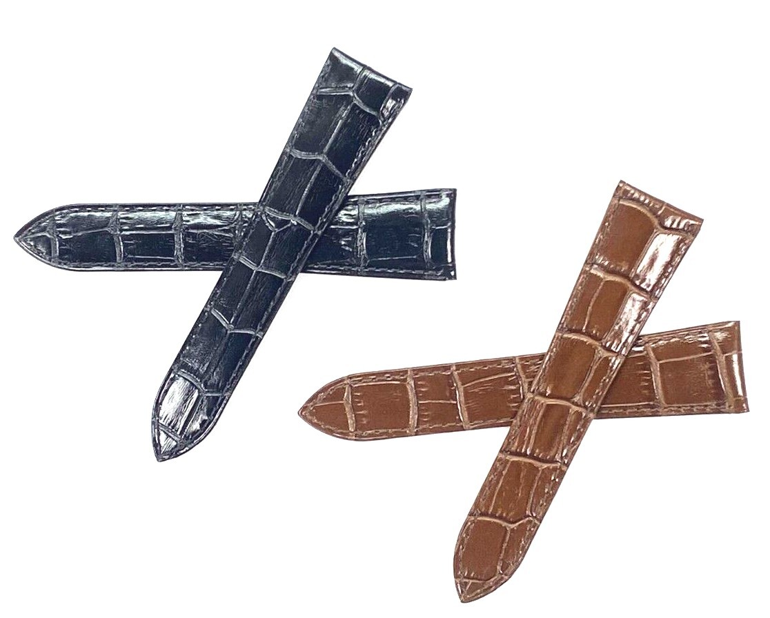 Watch Band Genuine Leather Alligator Grain fit Cartier Watch 23x18MM