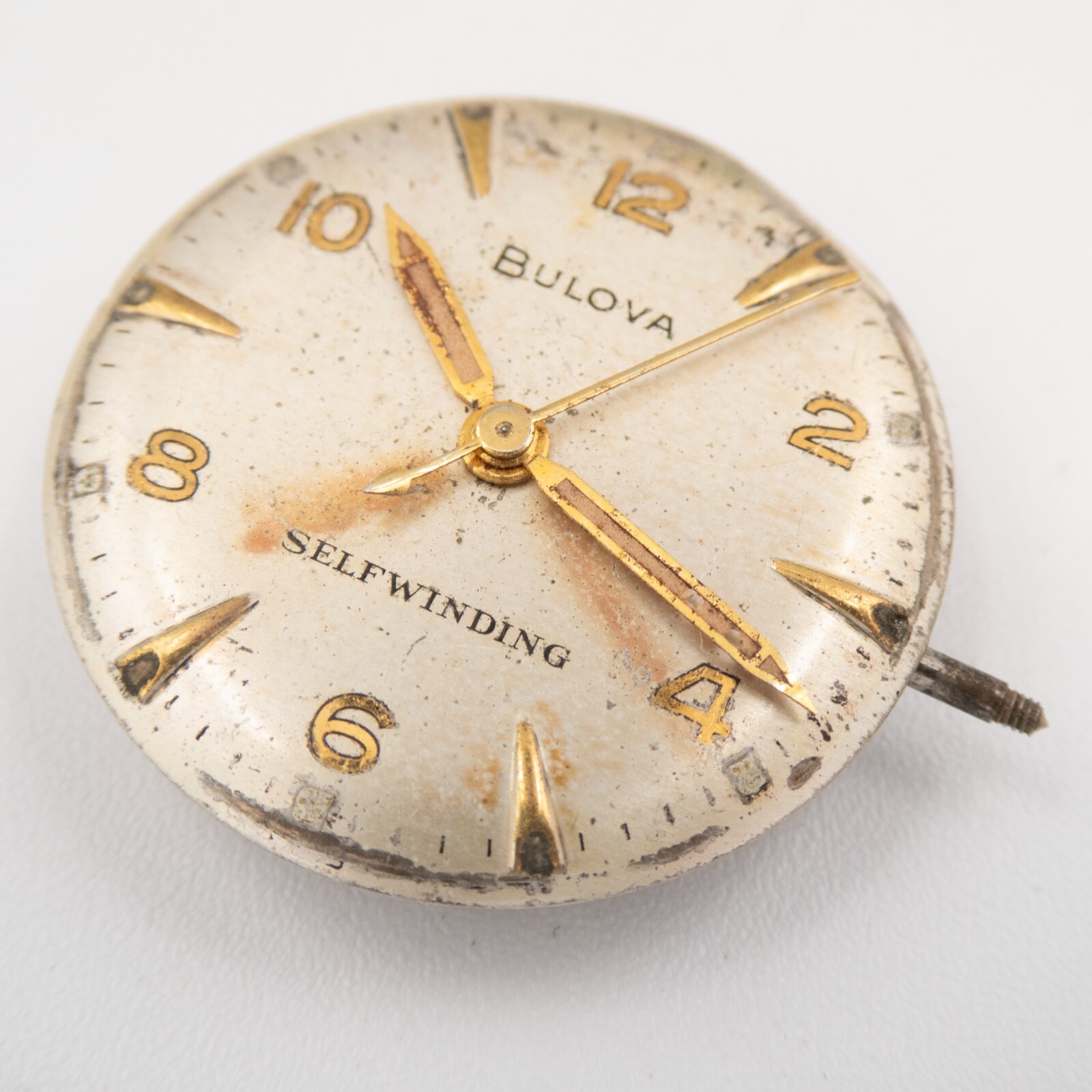Vintage Bulova Caliber 10CMC 17-Jewel Automatic Wristwatch Movement, Ticks a Bit