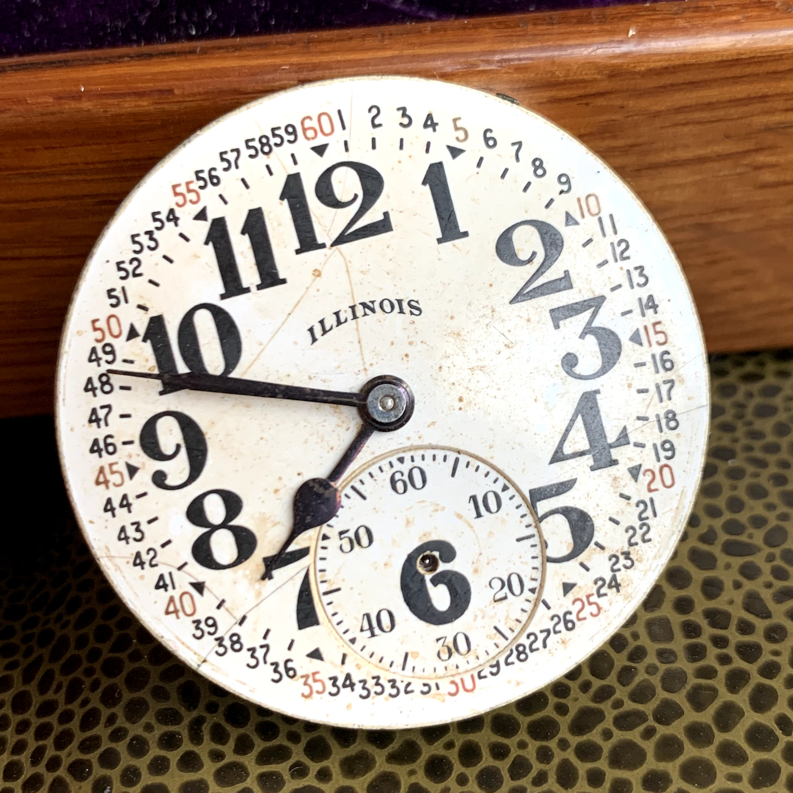 Illinois Grade 706 16S 19J Open Face Pocket Watch Movement Repair