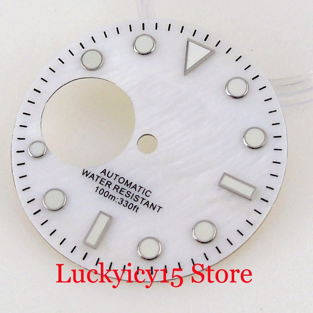 29MM Mens Watch Shell Dial Fit NH38 Movement Automatic Case Blue/Green/Grey Blue